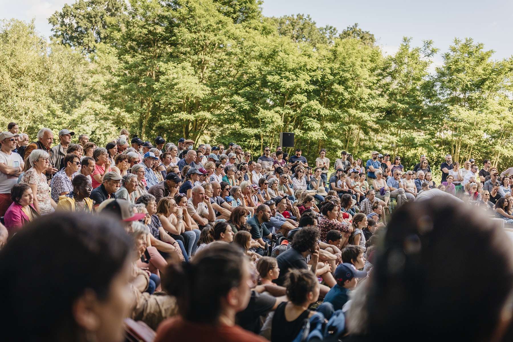 La foule devant un spectacle