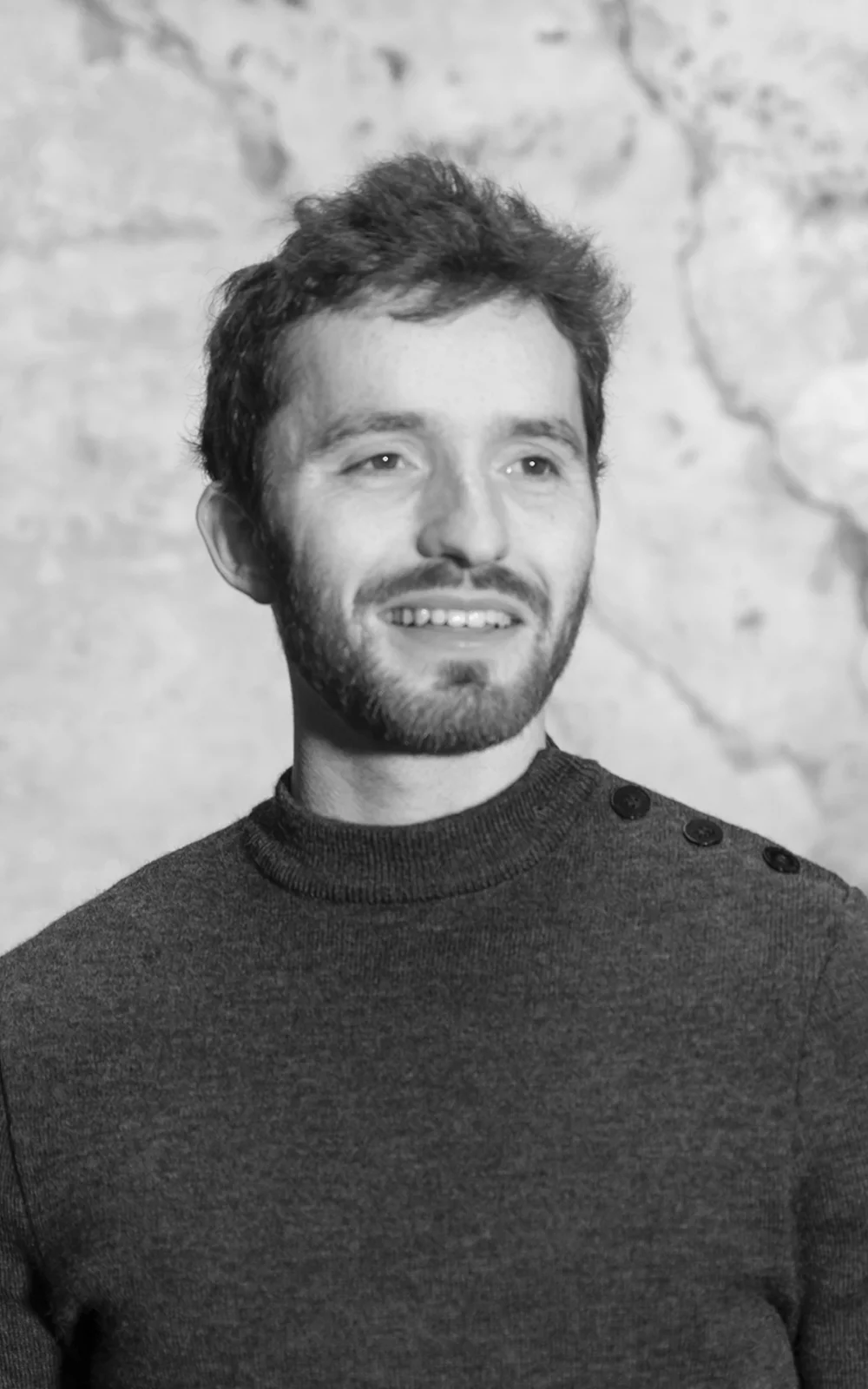 portrait de bastien dausse noir et blanc